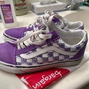 Purple Checkered Old Skool Vans